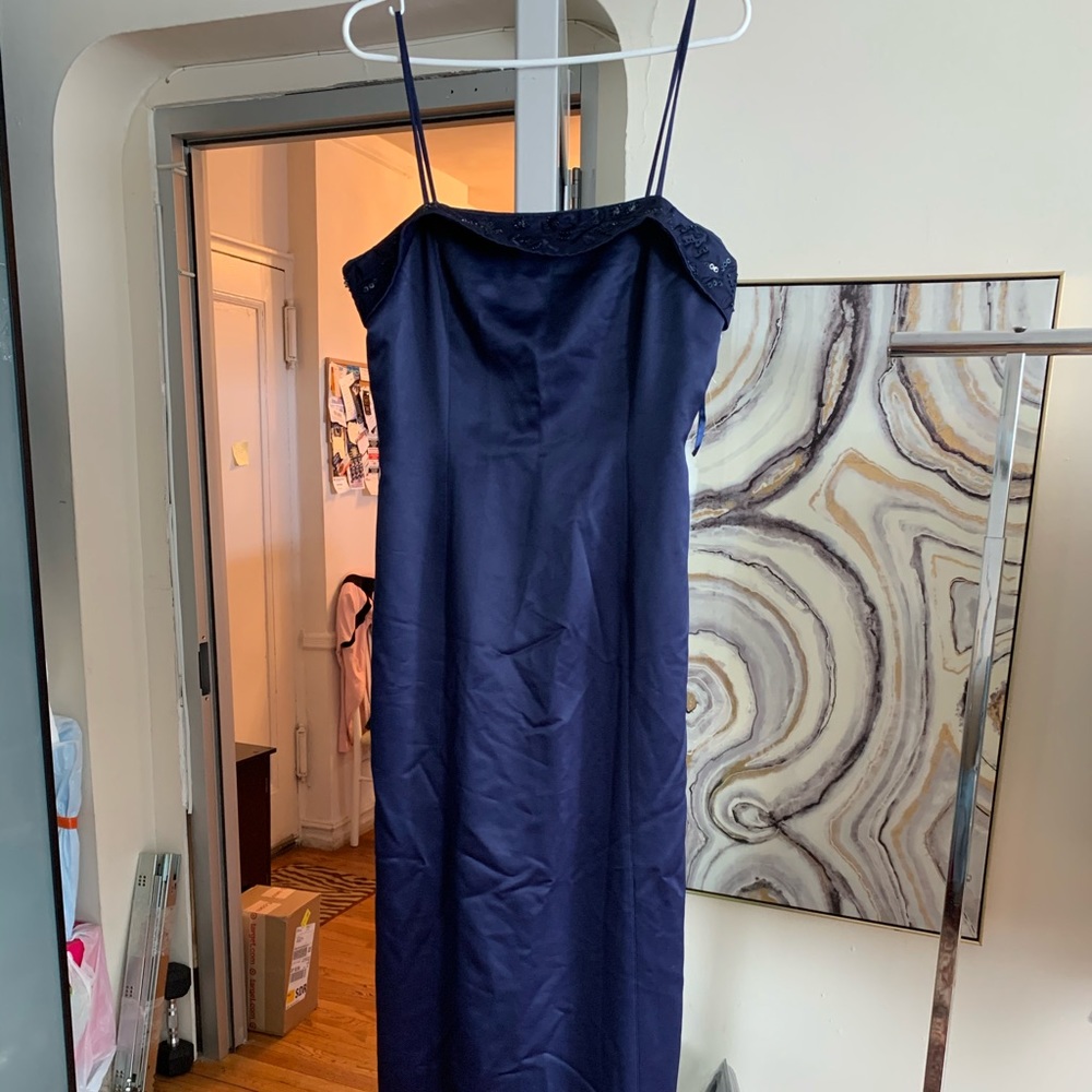 Jessica Sears night Neary blue ball gown